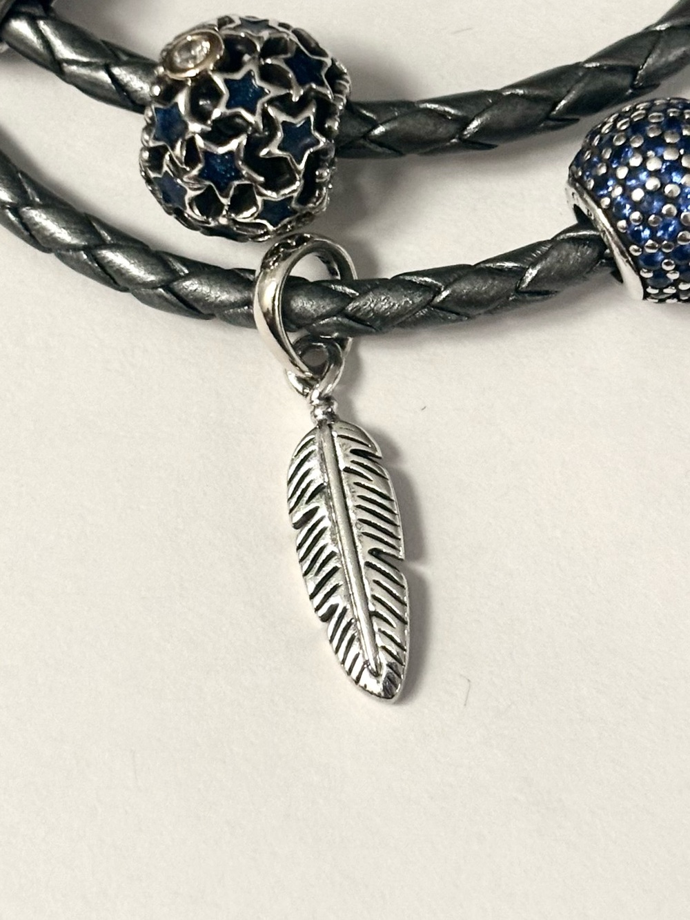 Pandora Sterling Silver Spiritual Feather Pendant 397216